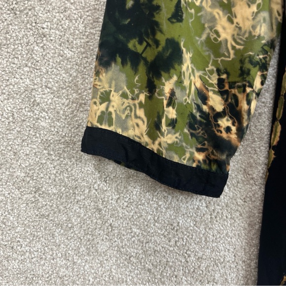 Iguana Tunic Womens Medium Green Rayon V Neck Pullover 3/4 Sleeve Boho- 2216* - Picture 4 of 10